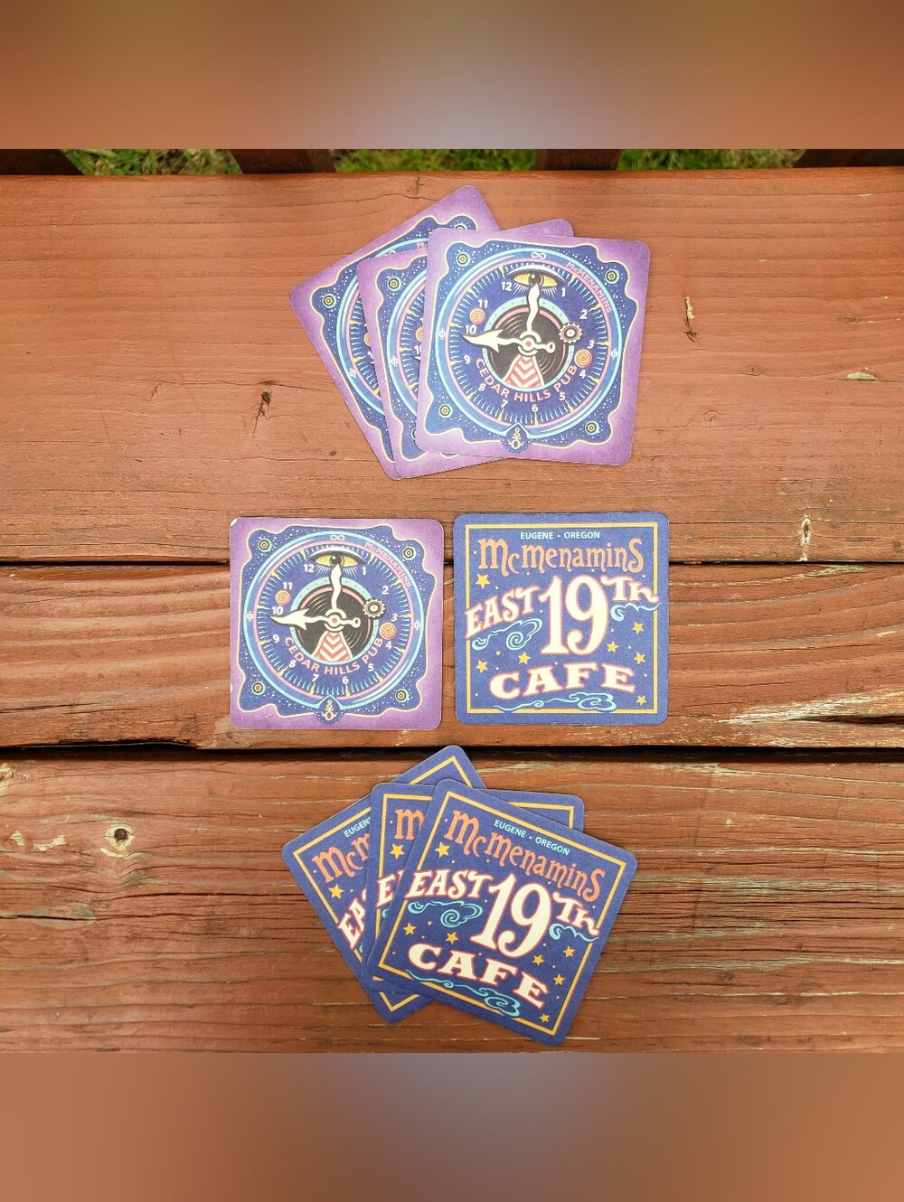 (8) McMenamins Eugene Oregon Cedar Hills Pub Paper Coasters From East 19th Cafe